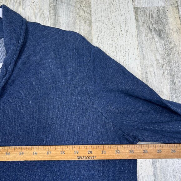 Lacoste Sport Cardigan Sweater Size 42 Blue Cotton Large Full Zip Sweatshirt Top - Picture 13 of 16